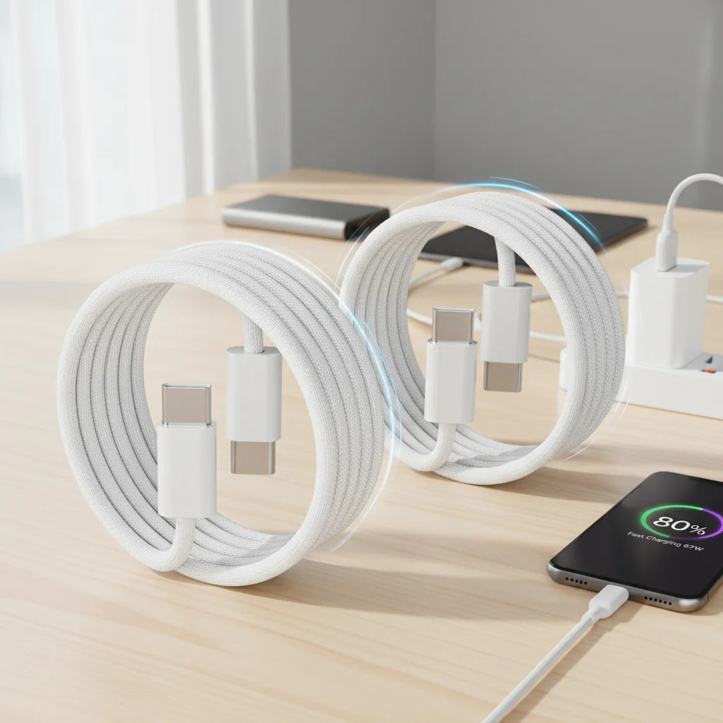 Câble USB-C vers USB-C 60W Macaron — Charge Rapide iPhone 15 - ACCESSOIRES SMARTPHONE