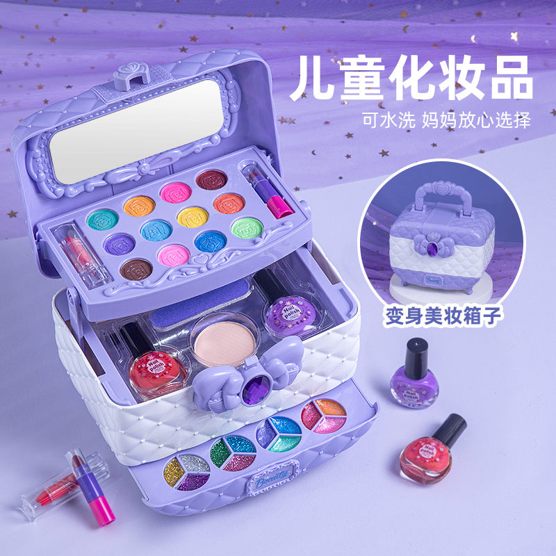 Factory Children Girl Princess Makeup Box Makeup Box suit Set Box Eye Shadow Full Set Performance Gift Box Toys Cross Border