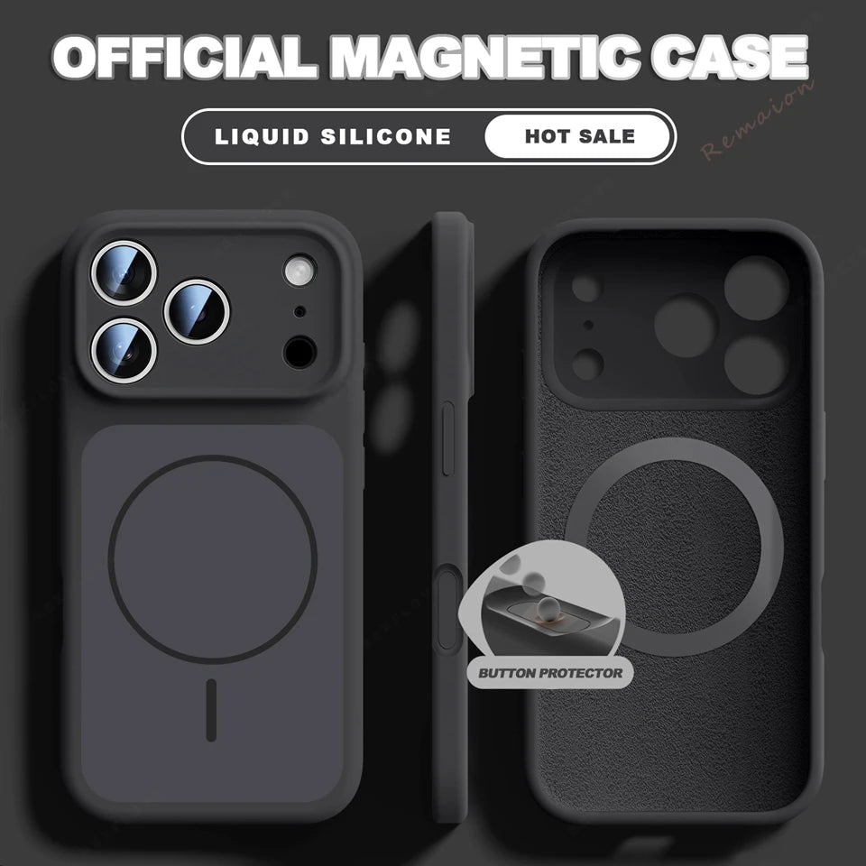 Coque Silicone Liquide MagSafe iPhone 13 14 15 16 17 Pro Max Air – Anti-Choc | NOVACASE