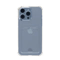 Transparent Soft Card Holder Bag Case For iPhone 17 Air 16 15 14 13 12 mini 11 Pro X XR Xs Max 7 8 Plus 16e Shockproof Cover