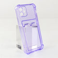 Transparent Card Slot Bag Holder Case For iPhone 15 14 13 12 11 Pro Max Mini X XR XS 7 8 Plus Clear Shockproof Soft Wallet Cover
