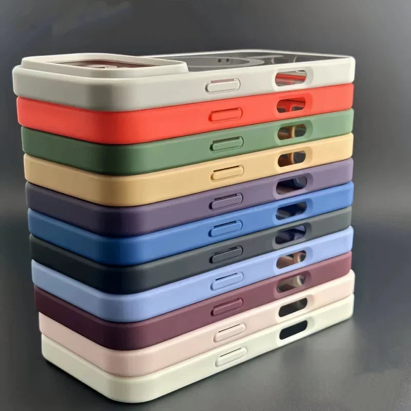 Luxury For Magsafe Phone Case For iPhone 17 Air 17 16 15 14 Plus 13 12 11 Pro Max 17 Pro Original Transparent Acrylic Back Cover