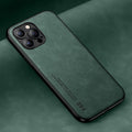 Luxury Magnetic Leather Case for iPhone 15 14 13 12 11 16 17 Pro Max Mini Plus 17Pro iPhone17 Magsafe Cover Support Car Holder