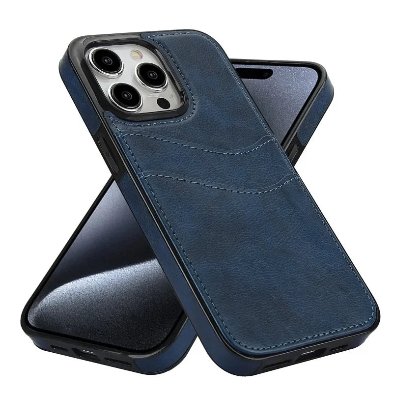 PU Leather Wallet with Card Holder Phone Case for IPhone 13 12 Mini 16 15 14 11 Pro XS Max XR X 8 7 Plus Protective Back Cover