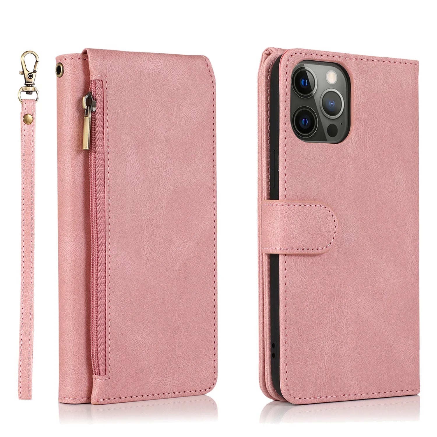 Luxury Case for iPhone 17 16 15 14 13 12 Mini 11 Pro X XS Max XR PLUS Air Wallet Leather Cards Holder Stand Flip Phone Bags