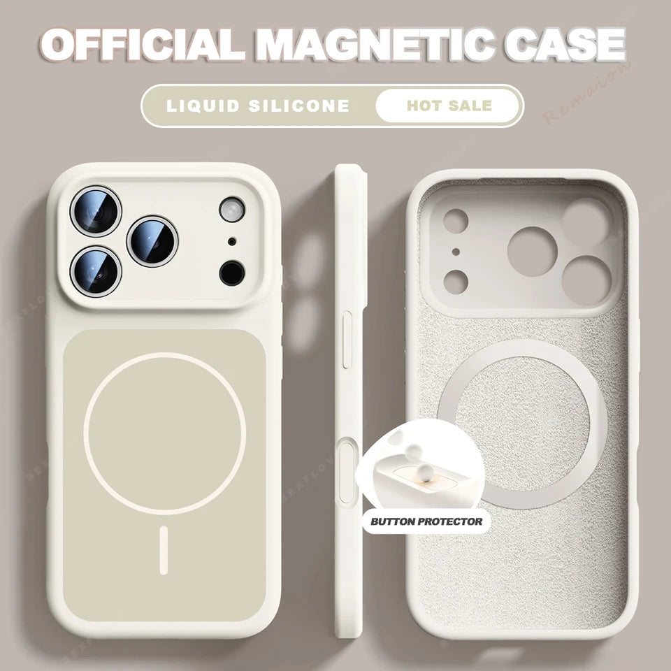 Coque Silicone Liquide MagSafe iPhone 13 14 15 16 17 Pro Max Air – Anti-Choc | NOVACASE