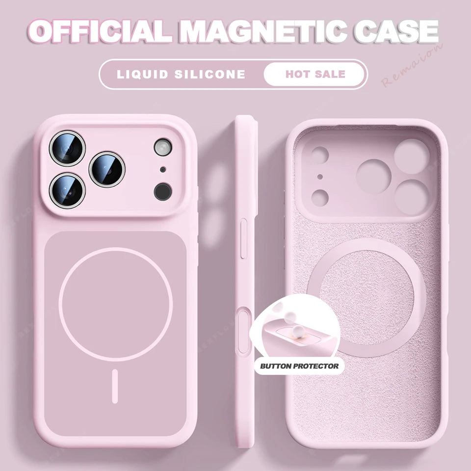 Coque Silicone Liquide MagSafe iPhone 13 14 15 16 17 Pro Max Air – Anti-Choc | NOVACASE