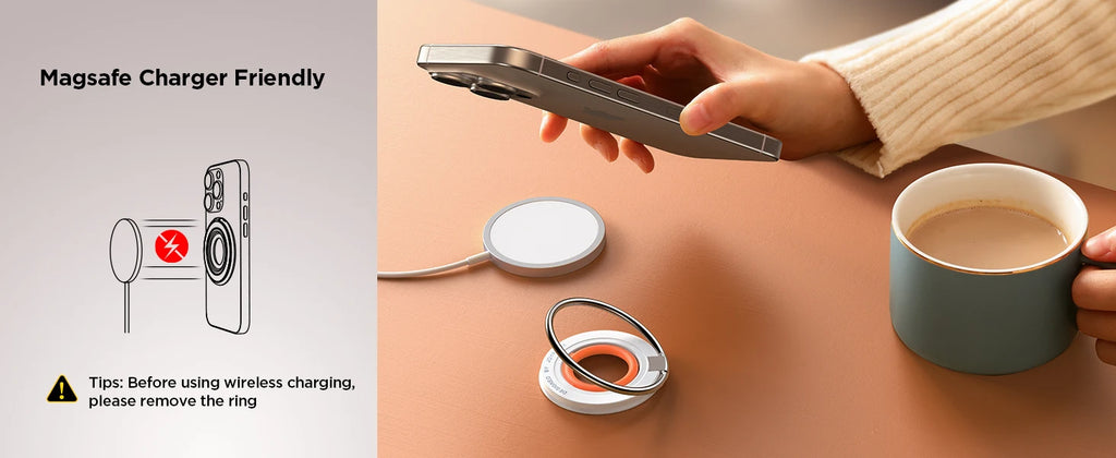 JOYROOM for Magsafe Phone Grip Holder Kickstand Magnetic Phone Ring Holder Stand for iPhone 16 15 14 13 Pro/Max All Smartphone