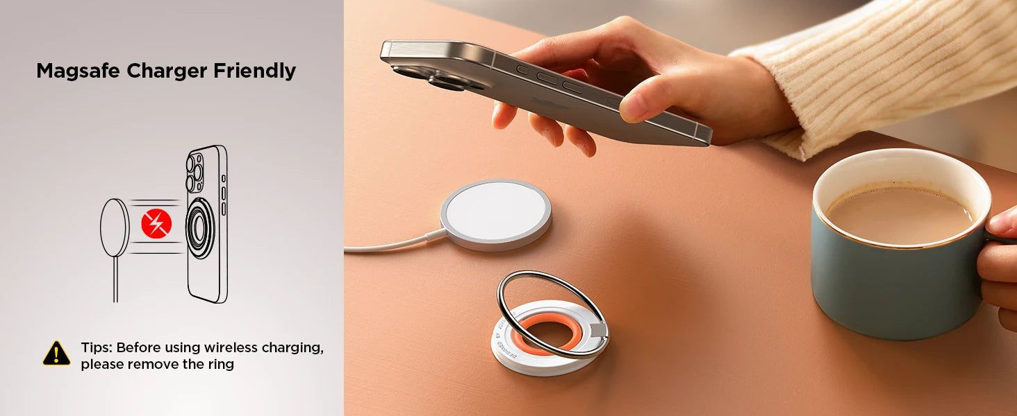 JOYROOM for Magsafe Phone Grip Holder Kickstand Magnetic Phone Ring Holder Stand for iPhone 16 15 14 13 Pro/Max All Smartphone