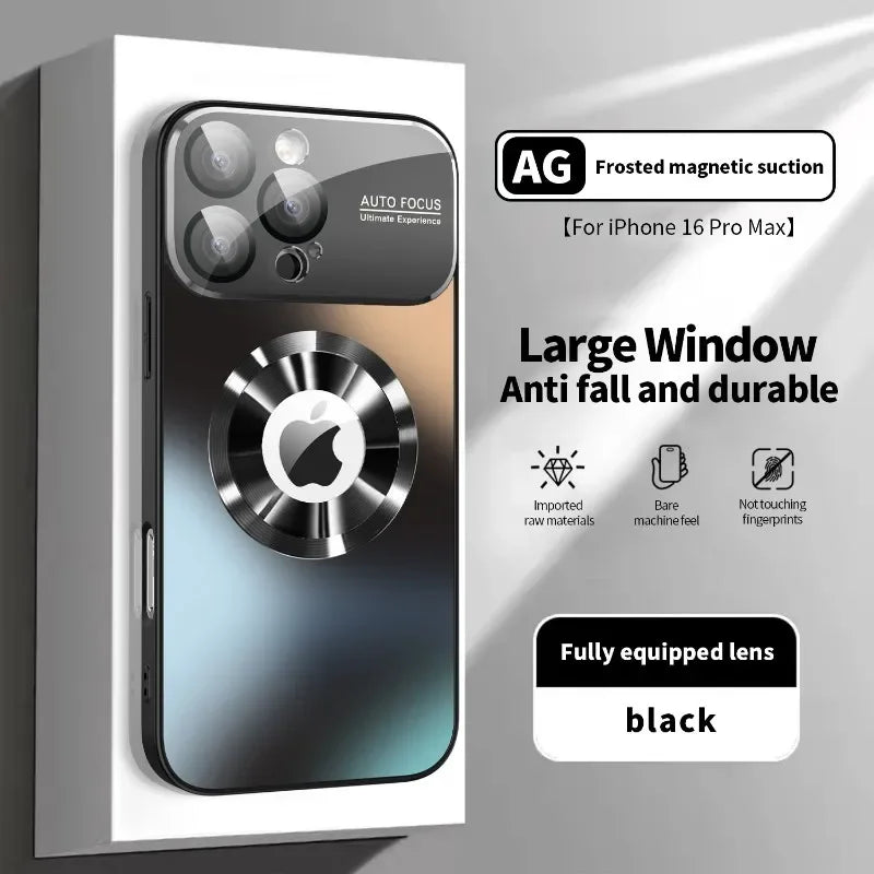 Coque Luxe Titane Métallisé Mat – Compatible MagSafe – iPhone 11 à 17 Pro Max