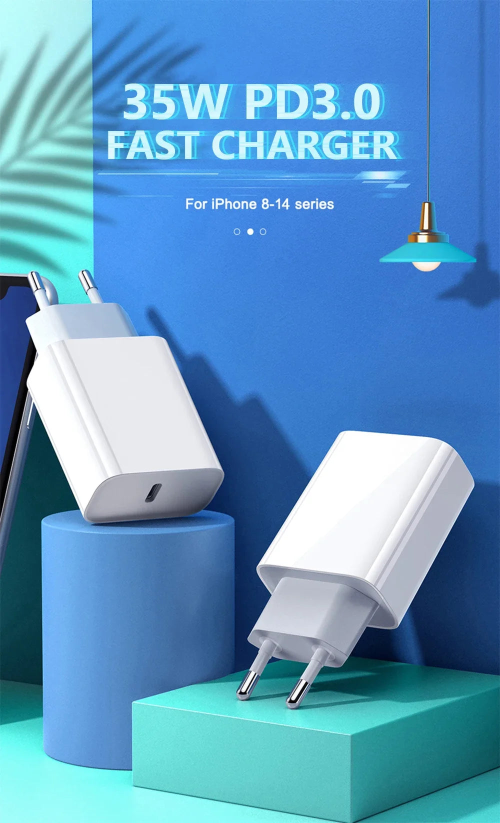 PD 35W Fast Charger For iPhone 11 12 13 14 15 Pro Max Fast Charging Cable For iPhone 15 Plus USB Type C Data Line Phone Charger