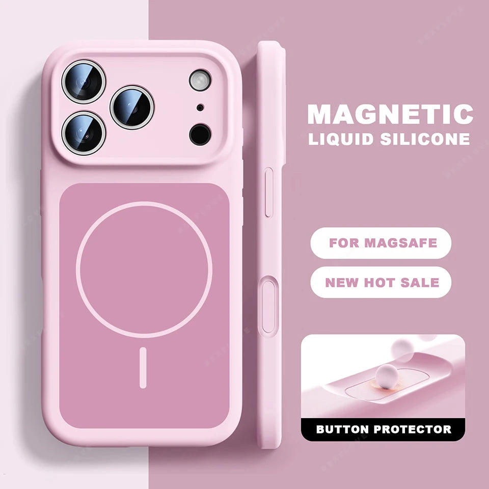 Coque Silicone Liquide MagSafe iPhone 13 14 15 16 17 Pro Max Air – Anti-Choc | NOVACASE