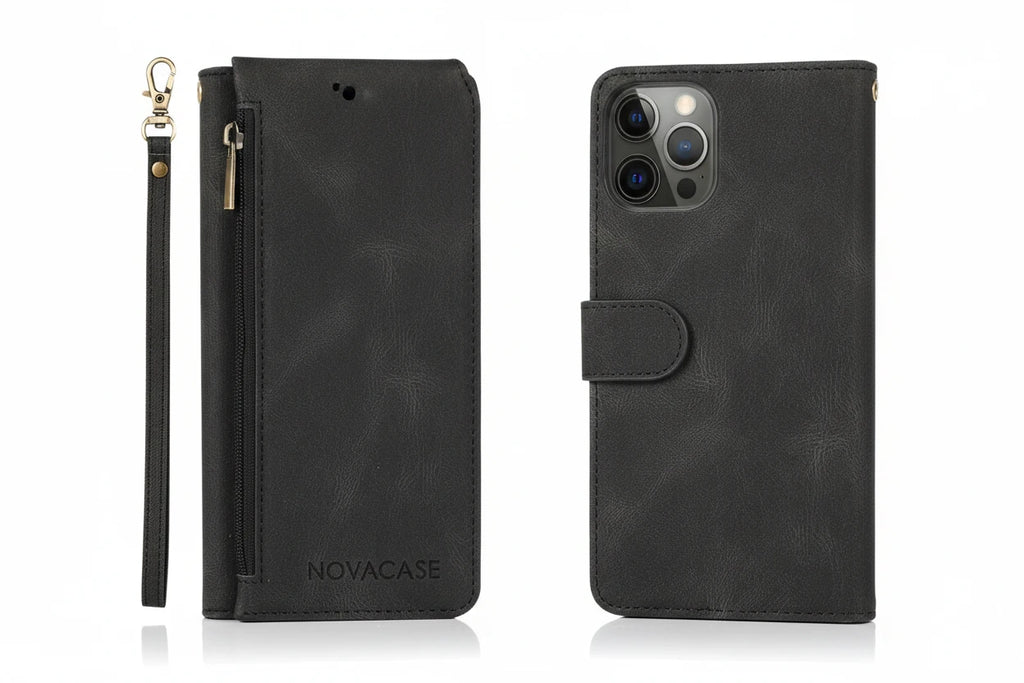 Luxury Case for iPhone 17 16 15 14 13 12 Mini 11 Pro X XS Max XR PLUS Air Wallet Leather Cards Holder Stand Flip Phone Bags