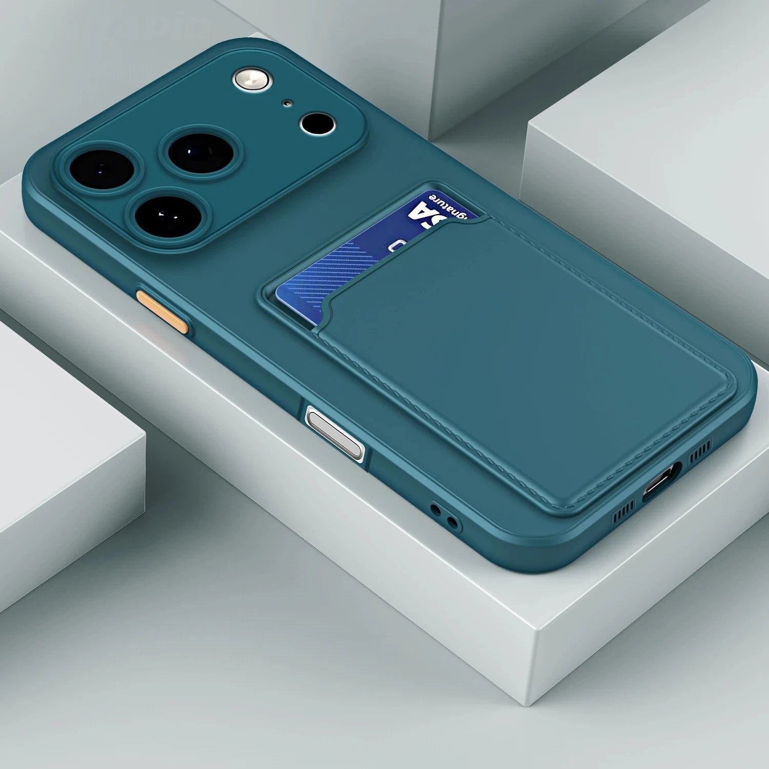 Funda Luxury Soft Silicone Wallet Card Holder Phone Case For iPhone 17 Air 16 e 15 14 Plus 13 12 11 Pro Max Slot Bag Back Cover