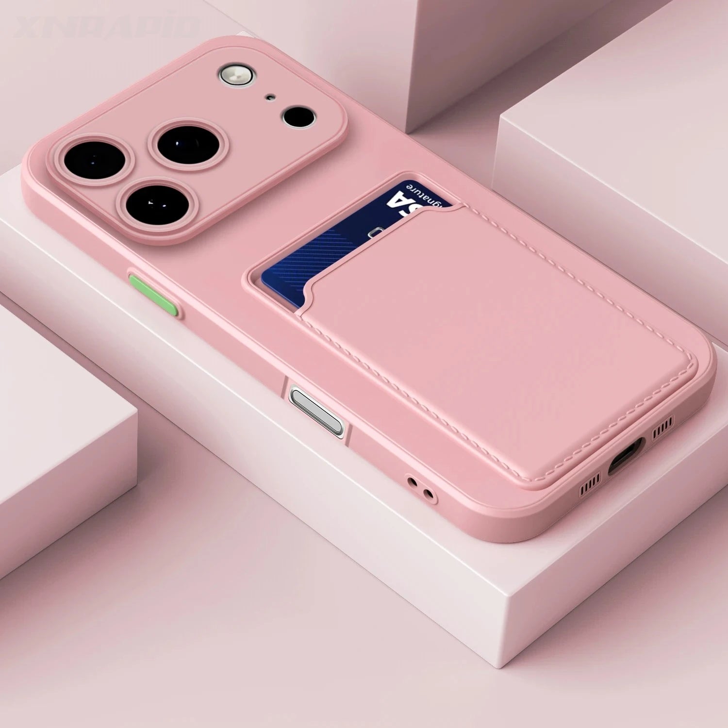 Funda Luxury Soft Silicone Wallet Card Holder Phone Case For iPhone 17 Air 16 e 15 14 Plus 13 12 11 Pro Max Slot Bag Back Cover