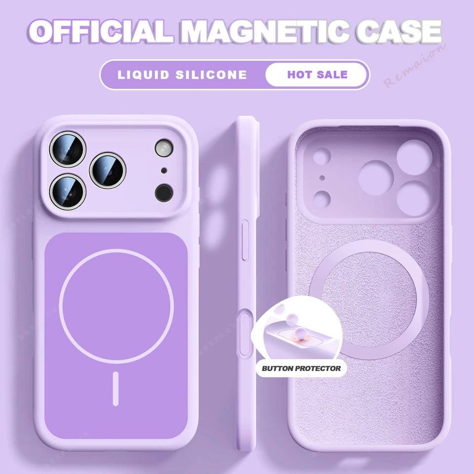 Coque Silicone Liquide MagSafe iPhone 13 14 15 16 17 Pro Max Air – Anti-Choc | NOVACASE