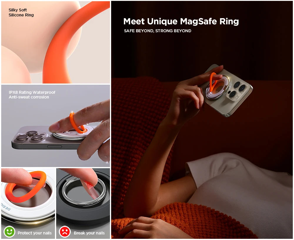 JOYROOM for Magsafe Phone Grip Holder Kickstand Magnetic Phone Ring Holder Stand for iPhone 16 15 14 13 Pro/Max All Smartphone