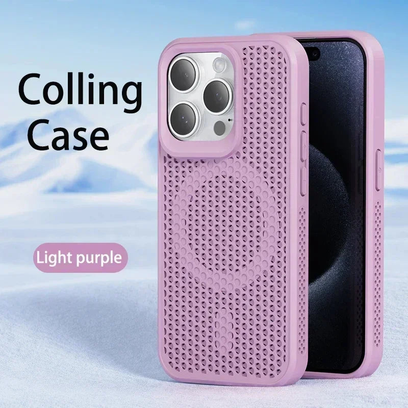 Coque Respirante Magnétique iPhone 17 16 15 14 13 12 11 Pro Max Plus – Compatible MagSafe