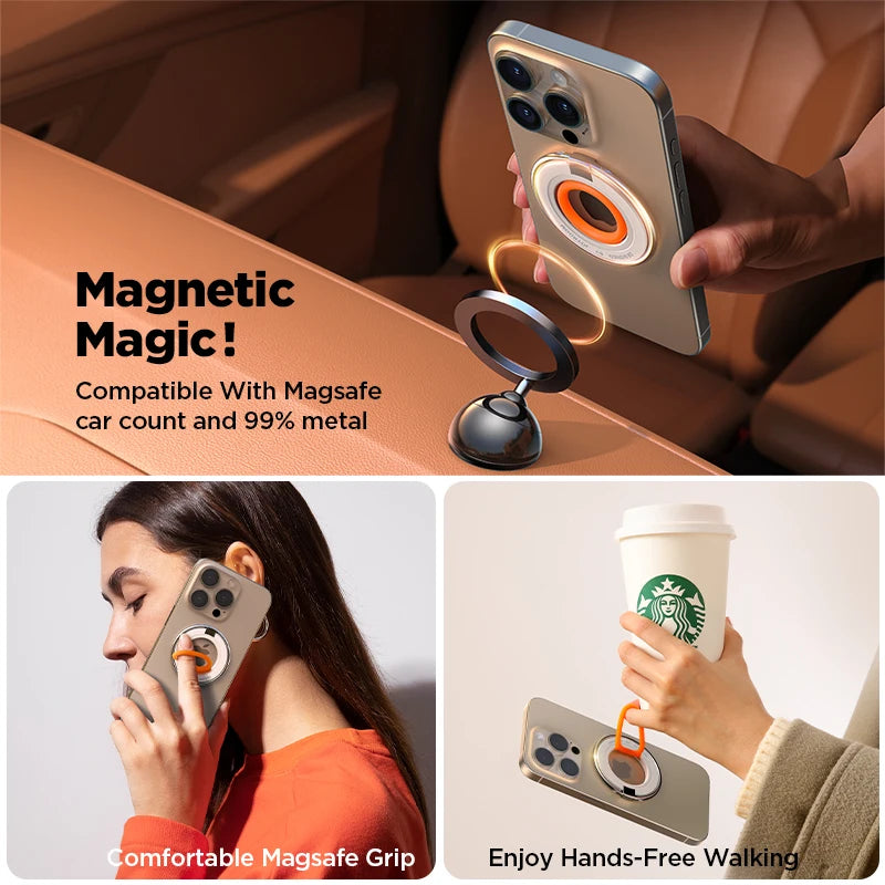 JOYROOM for Magsafe Phone Grip Holder Kickstand Magnetic Phone Ring Holder Stand for iPhone 16 15 14 13 Pro/Max All Smartphone