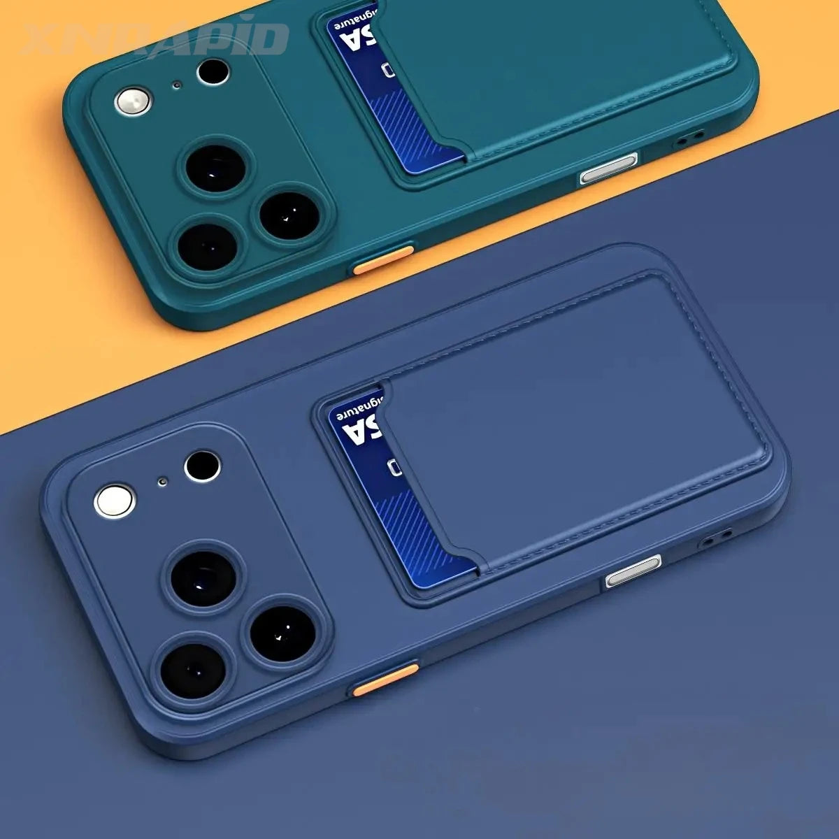 Funda Luxury Soft Silicone Wallet Card Holder Phone Case For iPhone 17 Air 16 e 15 14 Plus 13 12 11 Pro Max Slot Bag Back Cover