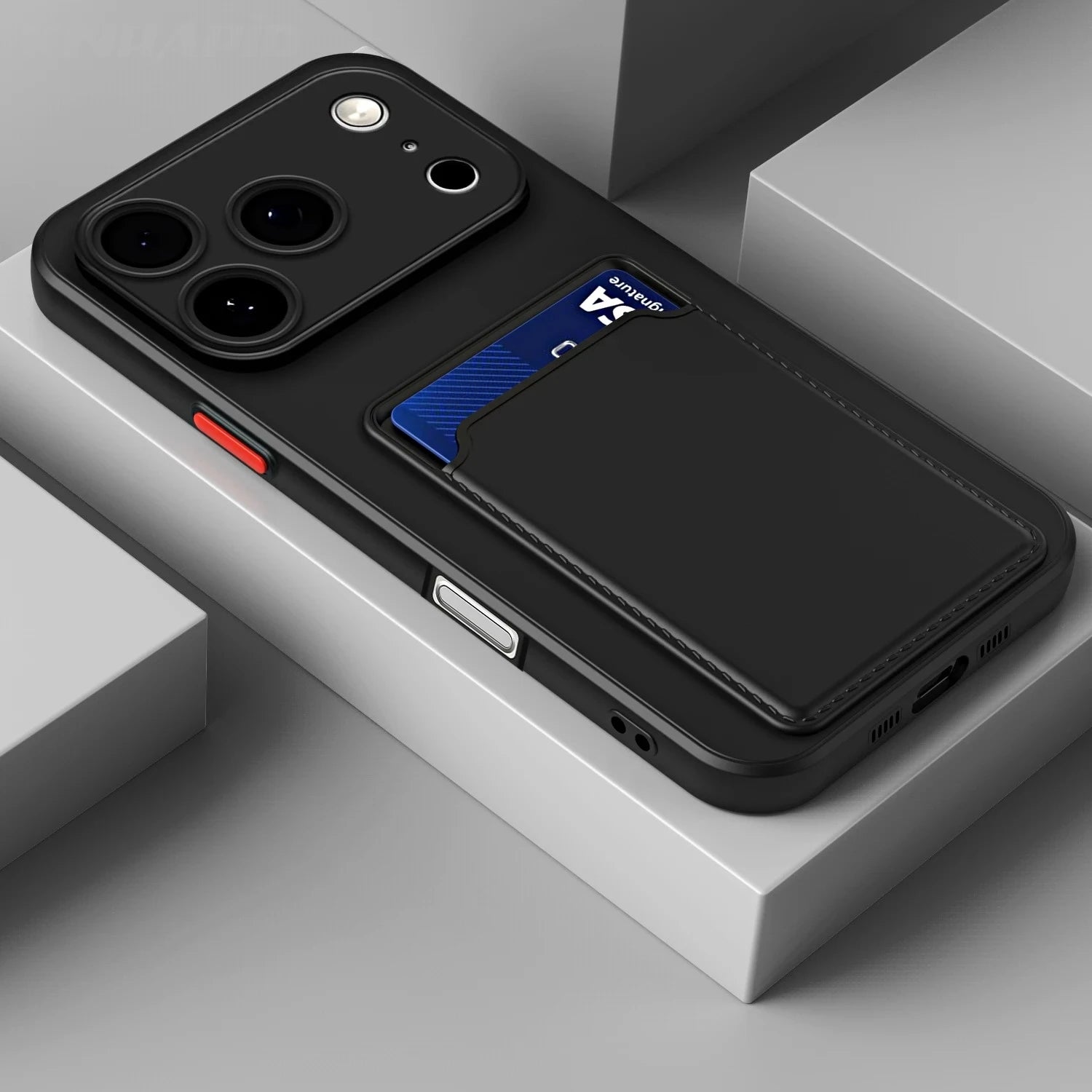 Funda Luxury Soft Silicone Wallet Card Holder Phone Case For iPhone 17 Air 16 e 15 14 Plus 13 12 11 Pro Max Slot Bag Back Cover