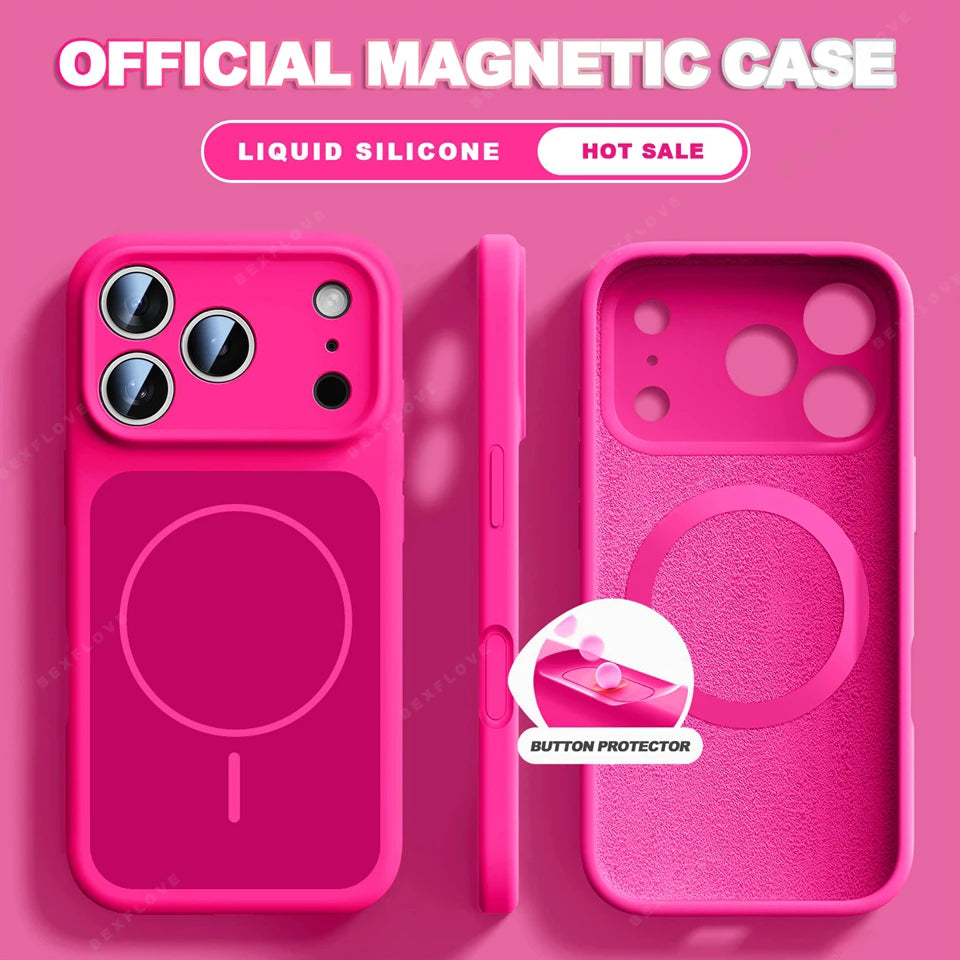 Coque Silicone Liquide MagSafe iPhone 13 14 15 16 17 Pro Max Air – Anti-Choc | NOVACASE