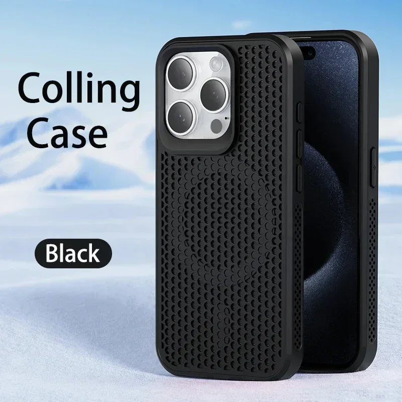 Coque Respirante Magnétique iPhone 17 16 15 14 13 12 11 Pro Max Plus – Compatible MagSafe
