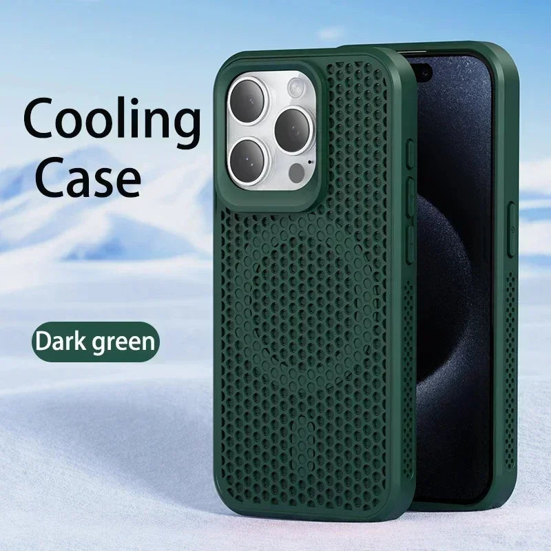 Coque Respirante Magnétique iPhone 17 16 15 14 13 12 11 Pro Max Plus – Compatible MagSafe